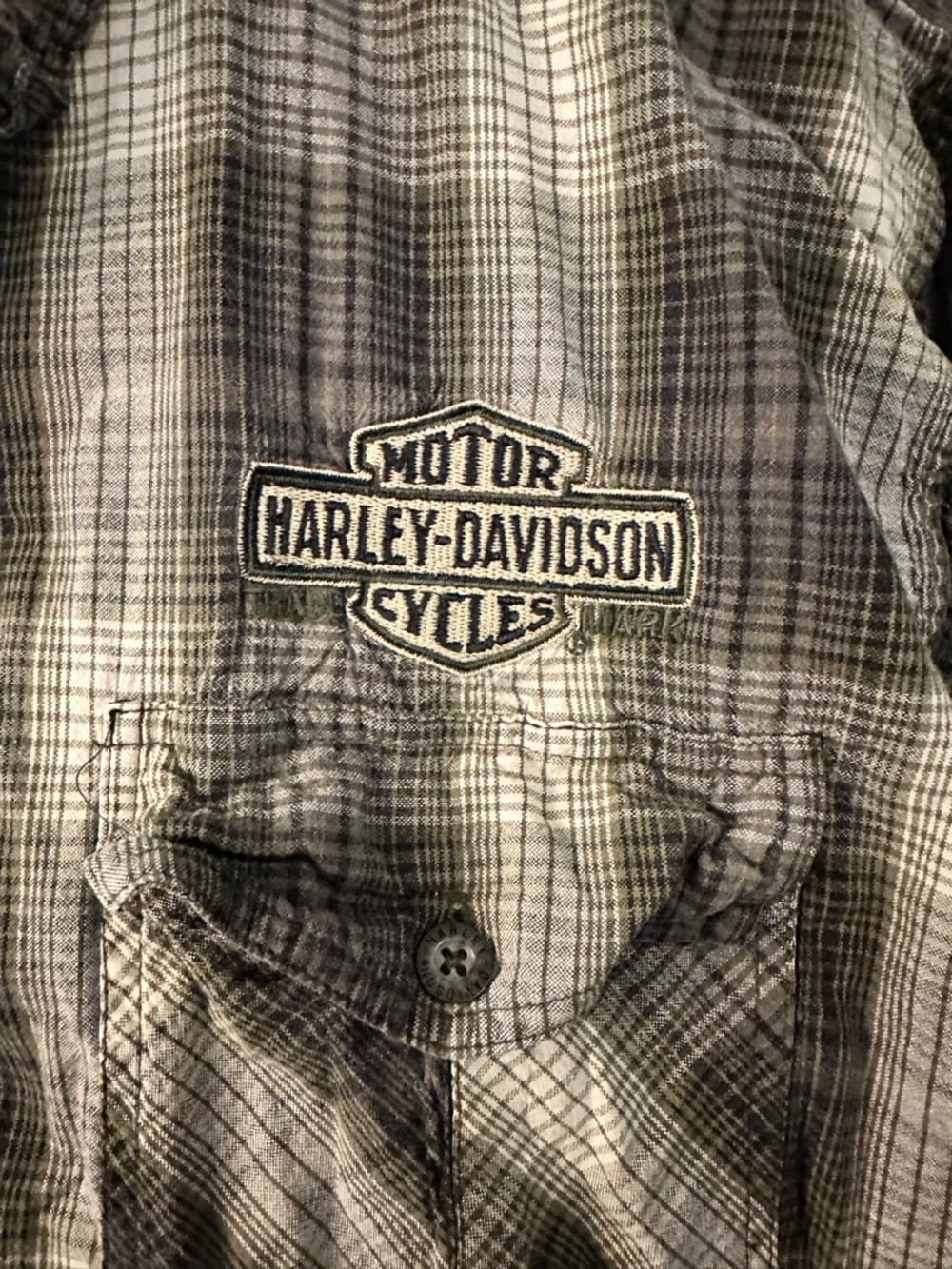 Harley-Davidson Plaid Long Sleeve Button Up Shirt Embroidered Logo 96309-10VM - Picture 6 of 12